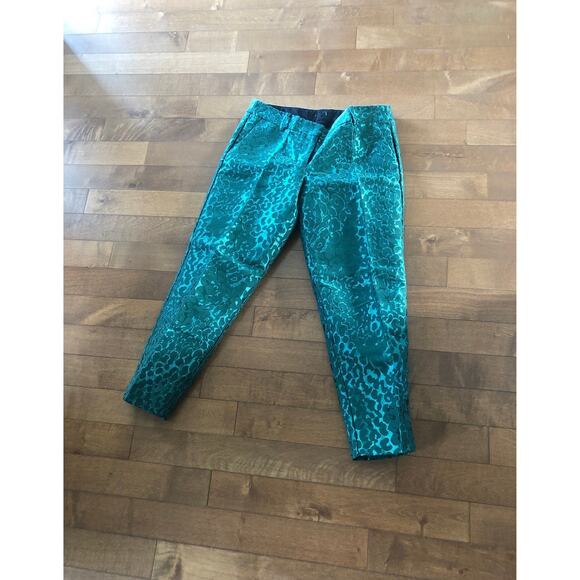 J. CREW “CITY FIT” WOMEN ELEGANT FINISH GREEN DRESS CROP PANTS size 6 - Picture 7 of 12